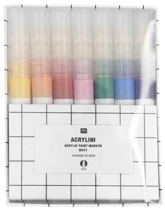 Rico Design Acrylini Rainbow Colors Marker-Set, 7 Farben von Rico Design