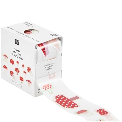 Rico Design Aufkleber Mini Pixelpilz, 100 Stück Rico Design Aufkleber Mini Pixelpilz, 100 Stück von Rico Design