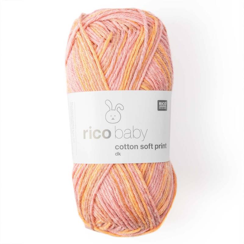 Rico Design Rico Baby Cotton Soft Print dk Orange-Rosa von Rico Design