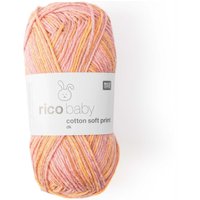 Rico Design Rico Baby Cotton Soft Print dk Orange-Rosa von Rico Design