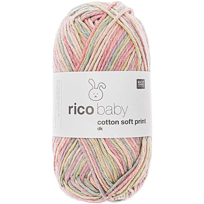 Rico Design Rico Baby Cotton Soft Print dk Petrol/Rosa von Rico Design