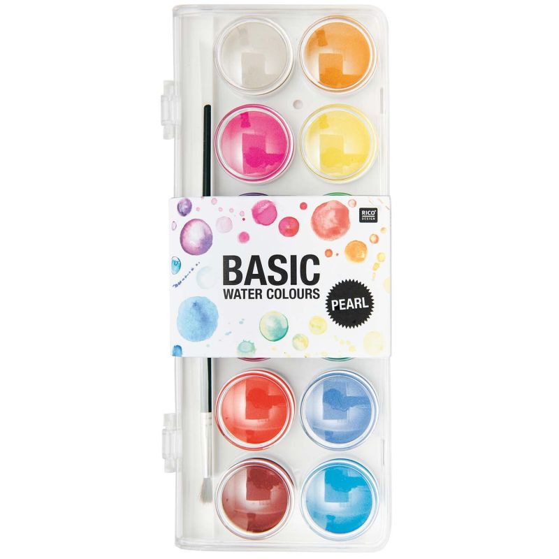 Basic Pearl Water Colours Wasserfarbkasten 12 Farben Basic Pearl Water Colours Wasserfarbkasten 12 Farben von Rico Design