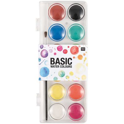 Basic Water Colours Wasserfarbkasten 12 Farben von Rico Design
