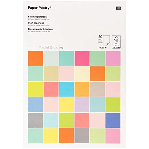 Rico Design Bastelblock 180g, Super Pastel Colours FSC MIX Rico Design Bastelblock 180g, Super Pastel Colours FSC MIX von Rico Design