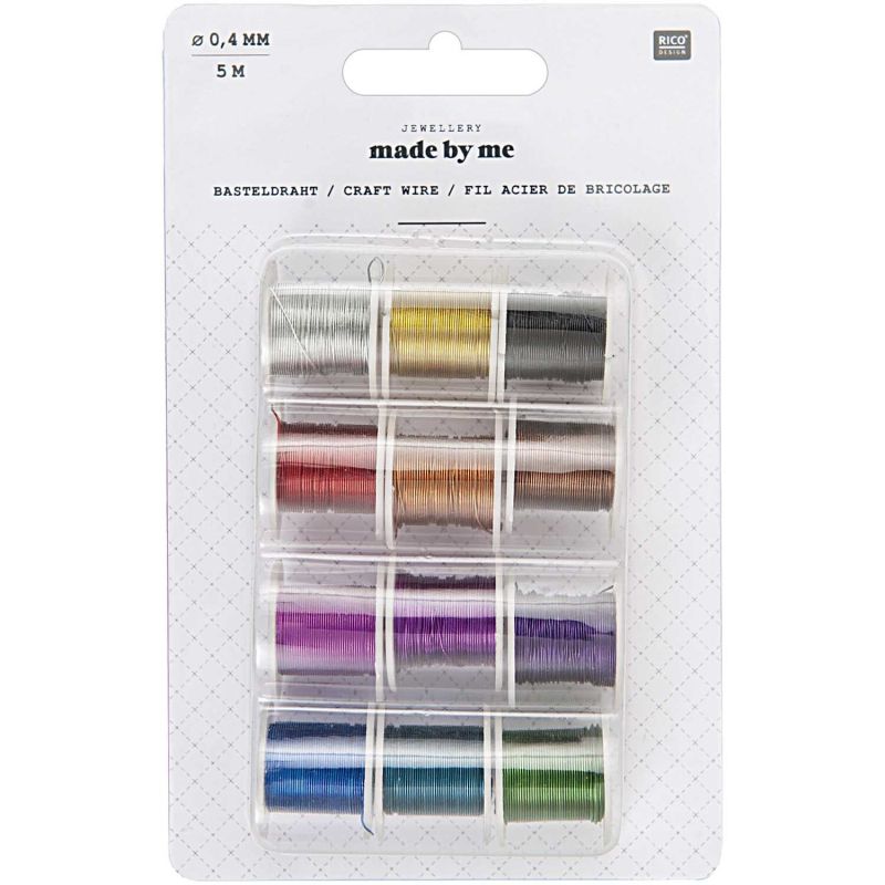 Basteldraht 0,4mm 5m 12 Spulen Basteldraht 0,4mm 5m 12 Spulen von Rico Design
