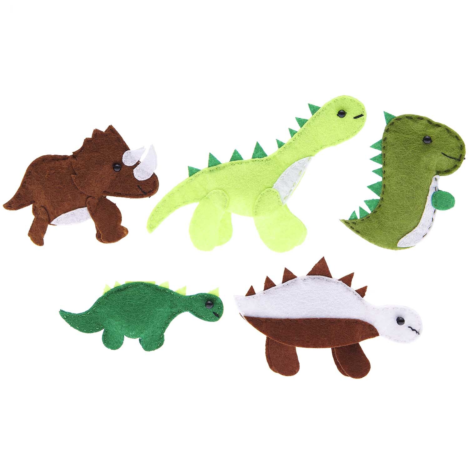 Bastelset Filz Fingerpuppen Dinosaurier 5 Stück von Rico Design