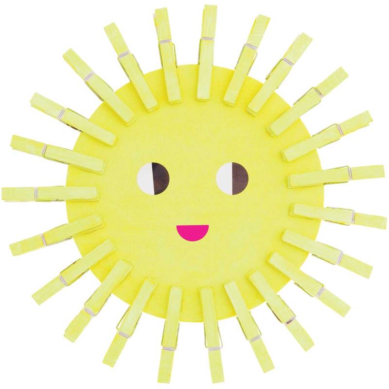 Bastelset Sonne mit Holzklammern von Rico Design