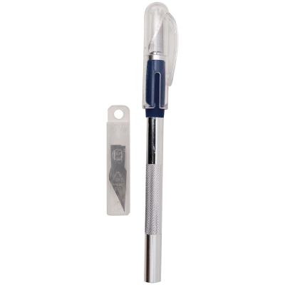 Bastelskalpell blau incl. 2 Ersatzklingen Softgriff von Rico Design