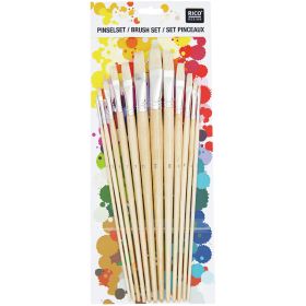 Borstenpinsel flach 12er Set von Rico Design