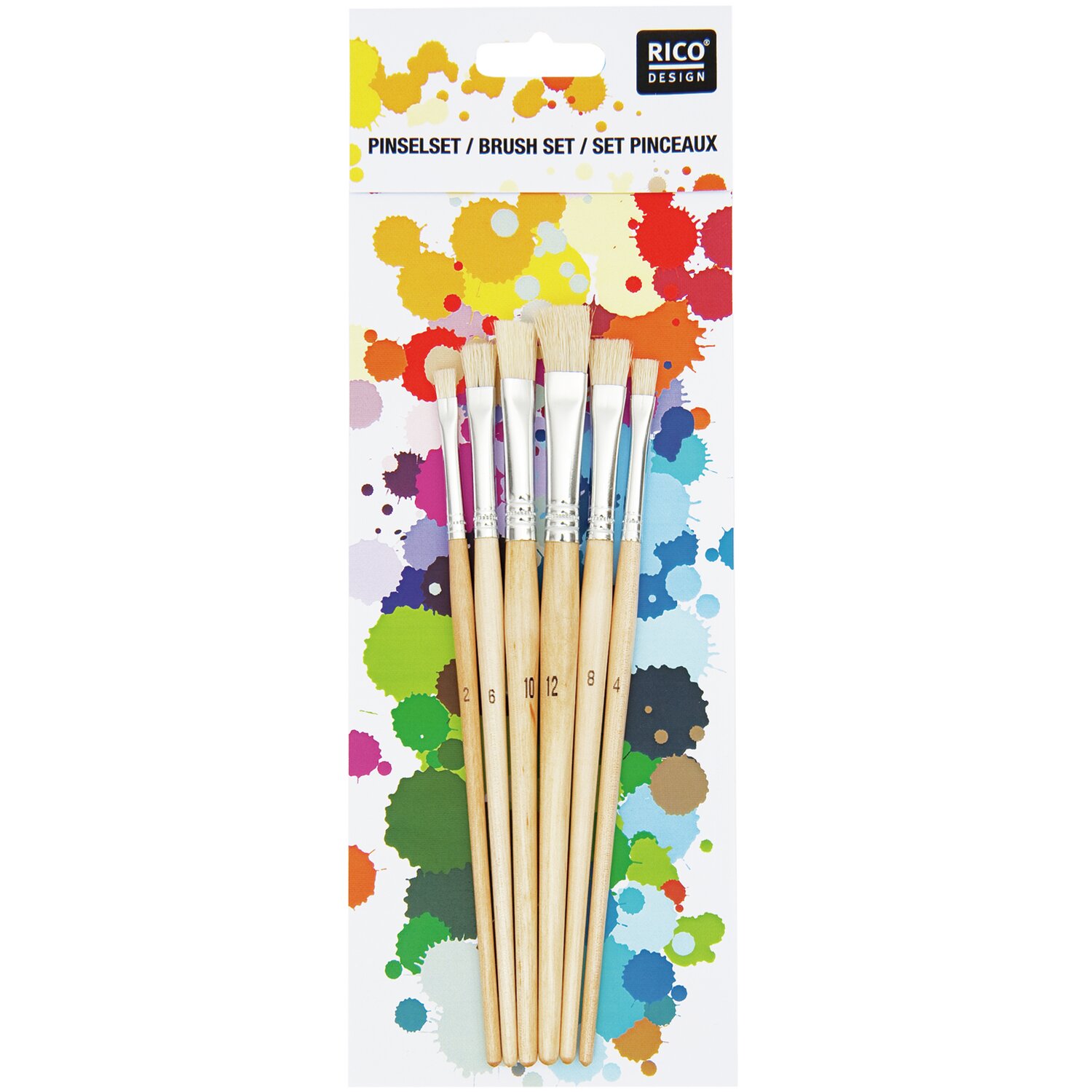 Rico Design Borstenpinsel flach 6er Set No. 2 Rico Design Borstenpinsel flach 6er Set No. 2 von Rico Design