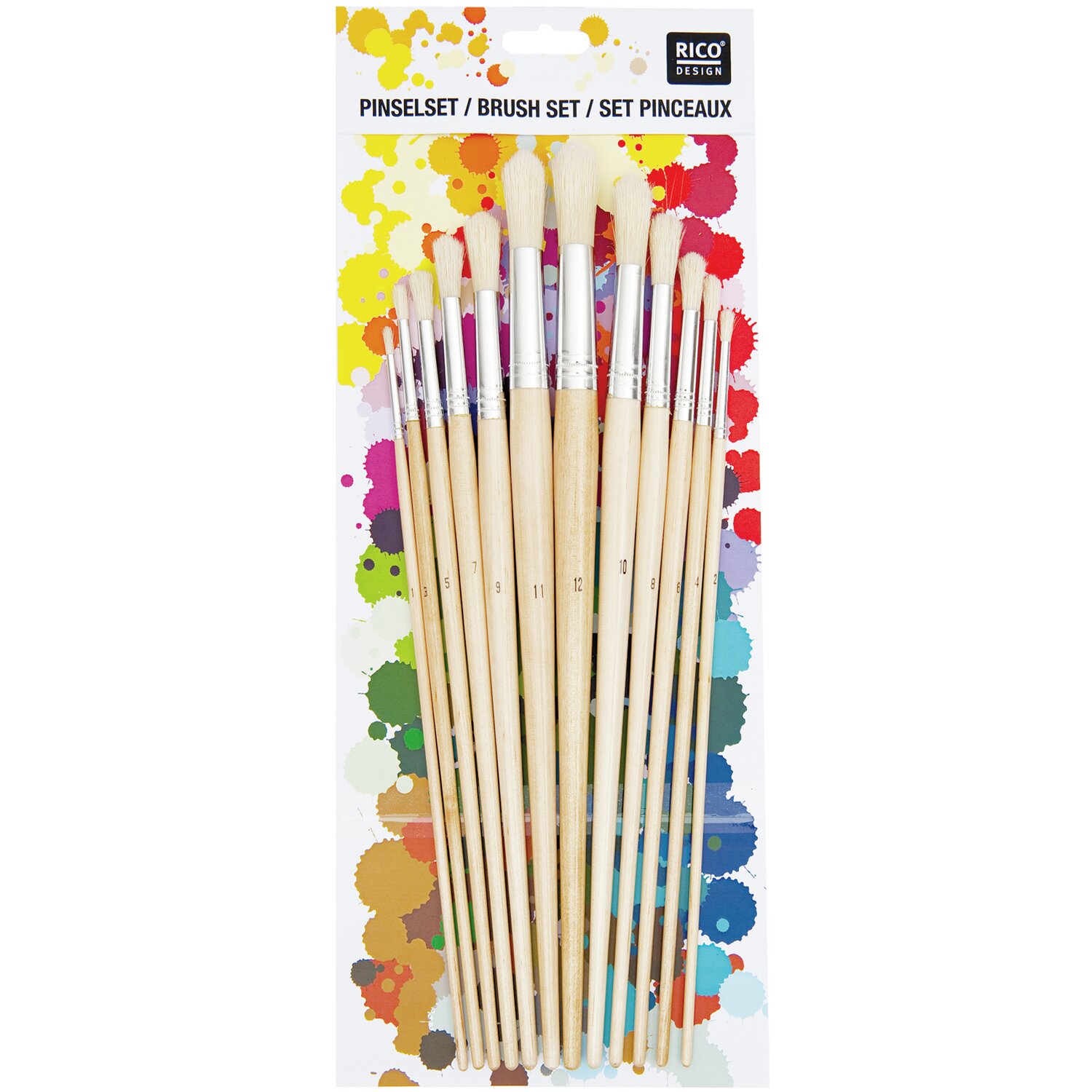 Rico Design Borstenpinsel rund 12er Set No. 1 Rico Design Borstenpinsel rund 12er Set No. 1 von Rico Design