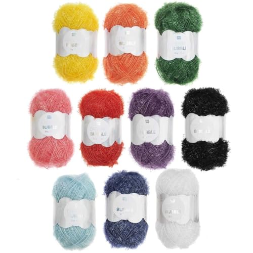 Rico Design Creative Bubble Set, 10 Farben á je 50g (Rainbow) von Rico Design