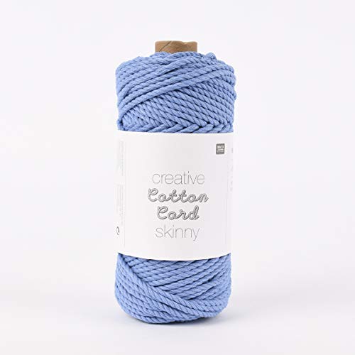 Rico Design Creative Cotton Cord Skinny Makramee Garn 190g 55m Blau Häkelgarn Strickgarn Wolle Garn zum Stricken Häkeln und Basteln DIY Rico Design Creative Cotton Cord Skinny Makramee Garn 190g 55m Blau Häkelgarn Strickgarn Wolle Garn zum Stricken Häkeln und Basteln DIY von Rico Design