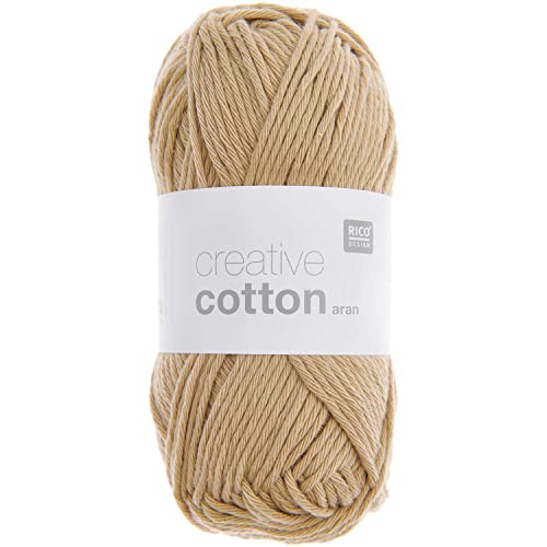 Rico Design Creative Cotton aran 50 g ca. 85 m Wolle Wollschnur Häkelwolle Häkeln Basteln Knäuel Camel von Rico Design