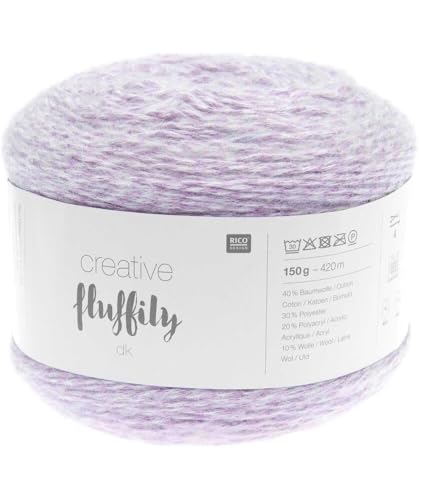 Rico Design Creative FLUFFILY Strickgarn, Baumwolle, 150 g, Farbe: 17 hellviolett Rico Design Creative FLUFFILY Strickgarn, Baumwolle, 150 g, Farbe: 17 hellviolett von Rico Design