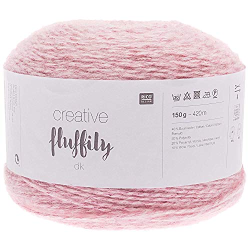 Rico Design Creative Fluffily mit Glitzerfaden, Farbe 004 Rosa, 150 Gramm von Rico Design