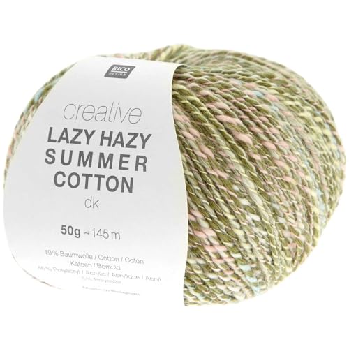 Rico Design Creative Lazy Hazy Summer Cotton dk | Baumwollgarn Sommerwolle bunt zum Stricken und Häkeln | 50g (32) von Rico Design