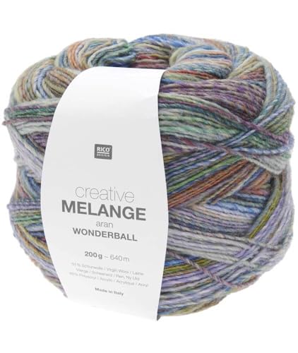 Rico Design Creative Melange Aran Wonderball Wollknäuel, 200 g von Rico Design