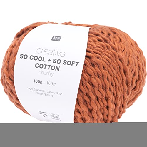 Rico Design Creative So Cool + So Soft Cotton Chunky, 100 g, ca. 100 m Braun Braun Rico Design Creative So Cool + So Soft Cotton Chunky, 100 g, ca. 100 m Braun Braun von Rico Design