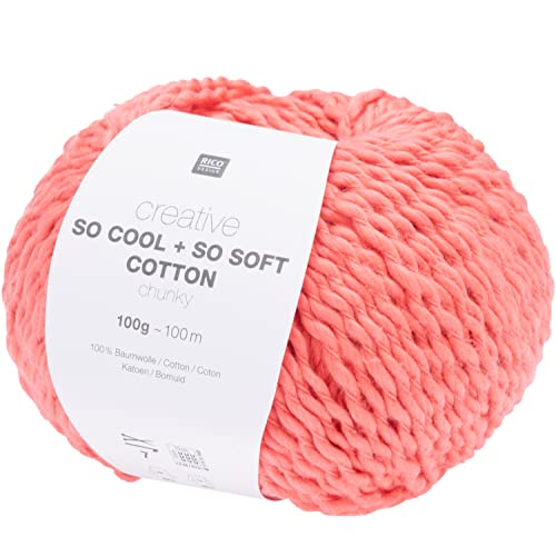 Rico Design Creative So Cool + So Soft Cotton Chunky, 100 g, ca. 100 m Melone von Rico Design