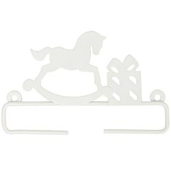 Dekobügel Schaukelpferd weiß 11cm Metall Dekobügel Schaukelpferd weiß 11cm Metall von Rico Design