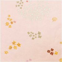 Druckstoff Crafted Nature Blumen rosa-metallic 140cm beschichtet von Rico Design