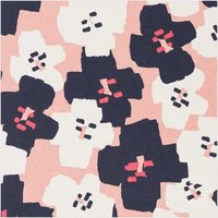 Druckstoff Okina Hana Blumen pink-schwarz 140cm beschichtet von Rico Design