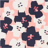 Druckstoff Okina Hana Blumen pink-schwarz 140cm beschichtet von Rico Design