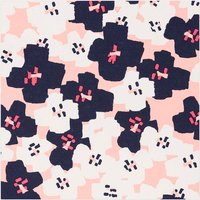 Druckstoff Okina Hana kleine Blumen pink-schwarz 140cm von Rico Design