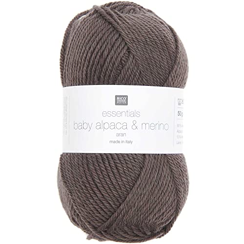 Rico Design Essentials Baby Alpaca & Merino Aran aus Baby Alpakawolle und Merinowolle (06 taupe) von Rico Design