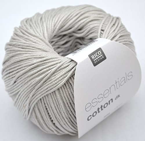 Rico Design Essentials Knit Garn, 100% Baumwolle, Farbe: Silber/Grau von Rico Design