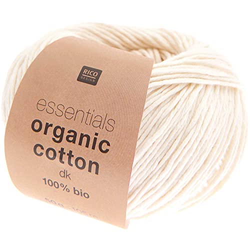 Rico Design Essentials Organic Cotton DK Farbe 02, Bio Baumwolle Baumwollgarn zum Stricken oder Häkeln Rico Design Essentials Organic Cotton DK Farbe 02, Bio Baumwolle Baumwollgarn zum Stricken oder Häkeln von Rico Design