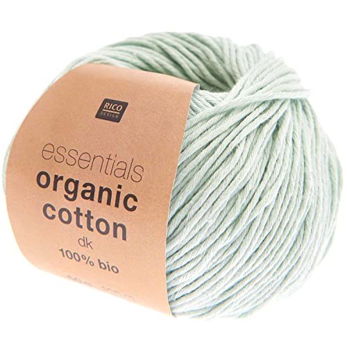 Rico Design Essentials Organic Cotton DK Farbe 09, Bio Baumwolle Baumwollgarn zum Stricken oder Häkeln von Rico Design