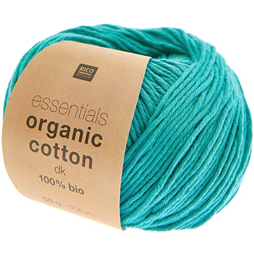 Rico Design Essentials Organic Cotton DK Farbe 10, Bio Baumwolle Baumwollgarn zum Stricken oder Häkeln von Rico Design