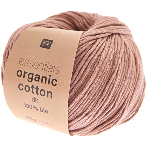 Rico Design Essentials Organic Cotton DK Farbe 13, Bio Baumwolle Baumwollgarn zum Stricken oder Häkeln von Rico Design