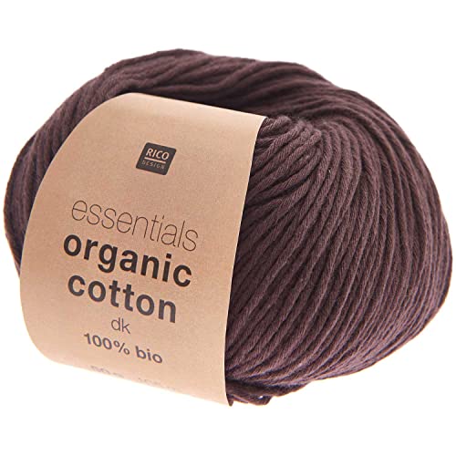 Rico Design Essentials Organic Cotton DK Farbe 14, Bio Baumwolle Baumwollgarn zum Stricken oder Häkeln von Rico Design