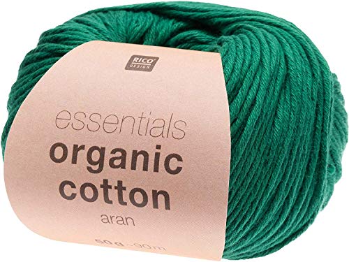 Rico Design Essentials Organic Cotton aran, 50 g, ca. 90 m Efeu von Rico Design