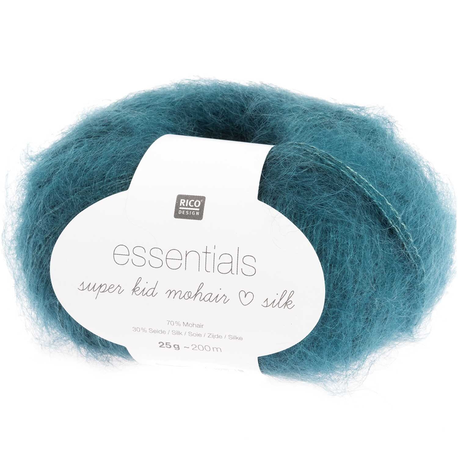 Rico Design Essentials Super Kid Mohair Loves Silk 25g 200m petrol Rico Design Essentials Super Kid Mohair Loves Silk 25g 200m petrol von Rico Design