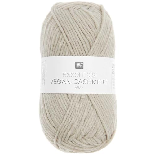 Rico Design Essentials Vegan Cashmere aran, Strickgarn 100% Polyamid, 50g (02 beige) von Rico Design