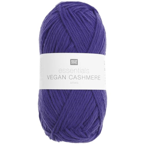 Rico Design Essentials Vegan Cashmere aran, Strickgarn 100% Polyamid, 50g (05 violett) von Rico Design