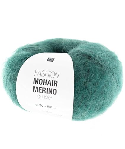 Rico Design Wollknäuel Fashion Mohair Merino Chunky – Farbe: 06 Grün von Rico Design
