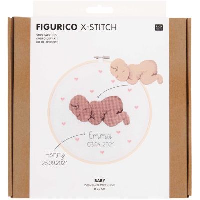 Figurico Stickpackung Baby 20cm von Rico Design
