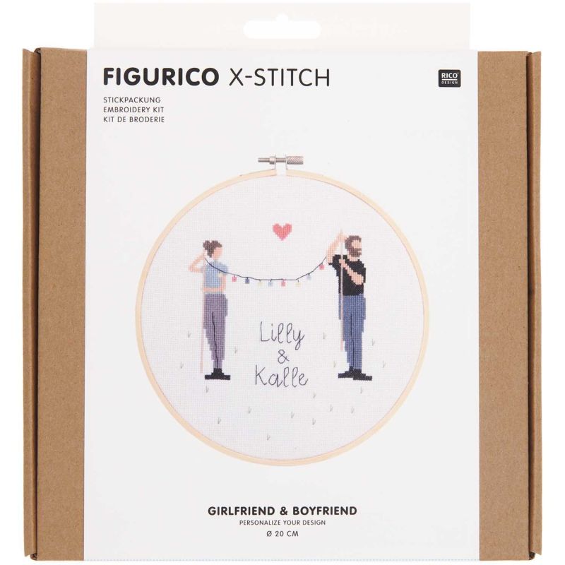 Figurico Stickpackung Girlfriend & Boyfriend 20cm von Rico Design