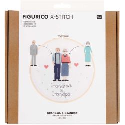 Figurico Stickpackung Grandma & Grandpa 20cm von Rico Design