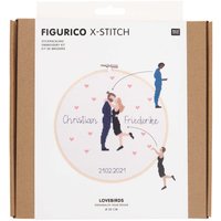 Figurico Stickpackung Lovebirds 20cm Figurico Stickpackung Lovebirds 20cm von Rico Design