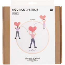 Figurico Stickpackung You Rock My World 20cm von Rico Design