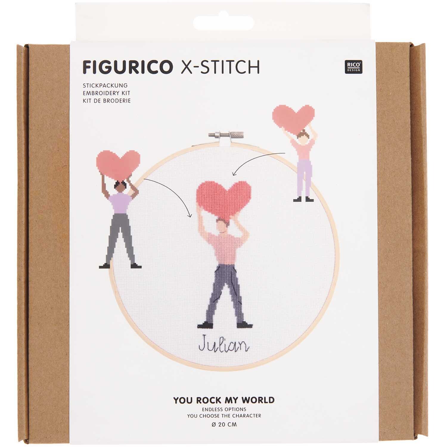 Figurico Stickpackung You Rock My World 20cm Figurico Stickpackung You Rock My World 20cm von Rico Design