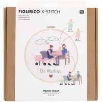 Figurico Stickpackung Young Family 20cm von Rico Design