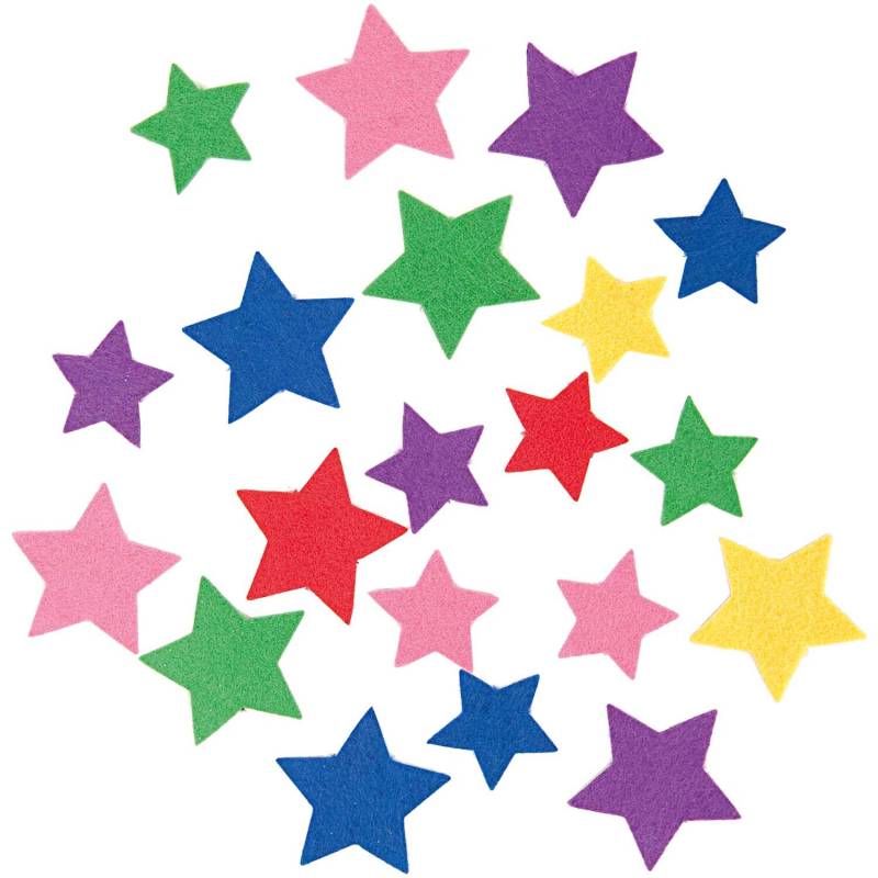 Rico Design Filzsterne mehrfarbig ca. 80 Stück selbstklebend von Rico Design