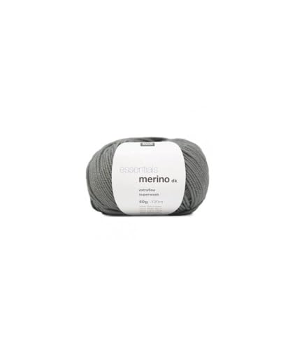 Rico Design Garn Merinowolle, 100% Merinowolle, Grau, 50g ca. 120m, Nadelstärke 4 - 4,5 mm, 30°C Schonwaschgang in der Waschmaschine Rico Design Garn Merinowolle, 100% Merinowolle, Grau, 50g ca. 120m, Nadelstärke 4 - 4,5 mm, 30°C Schonwaschgang in der Waschmaschine von Rico Design